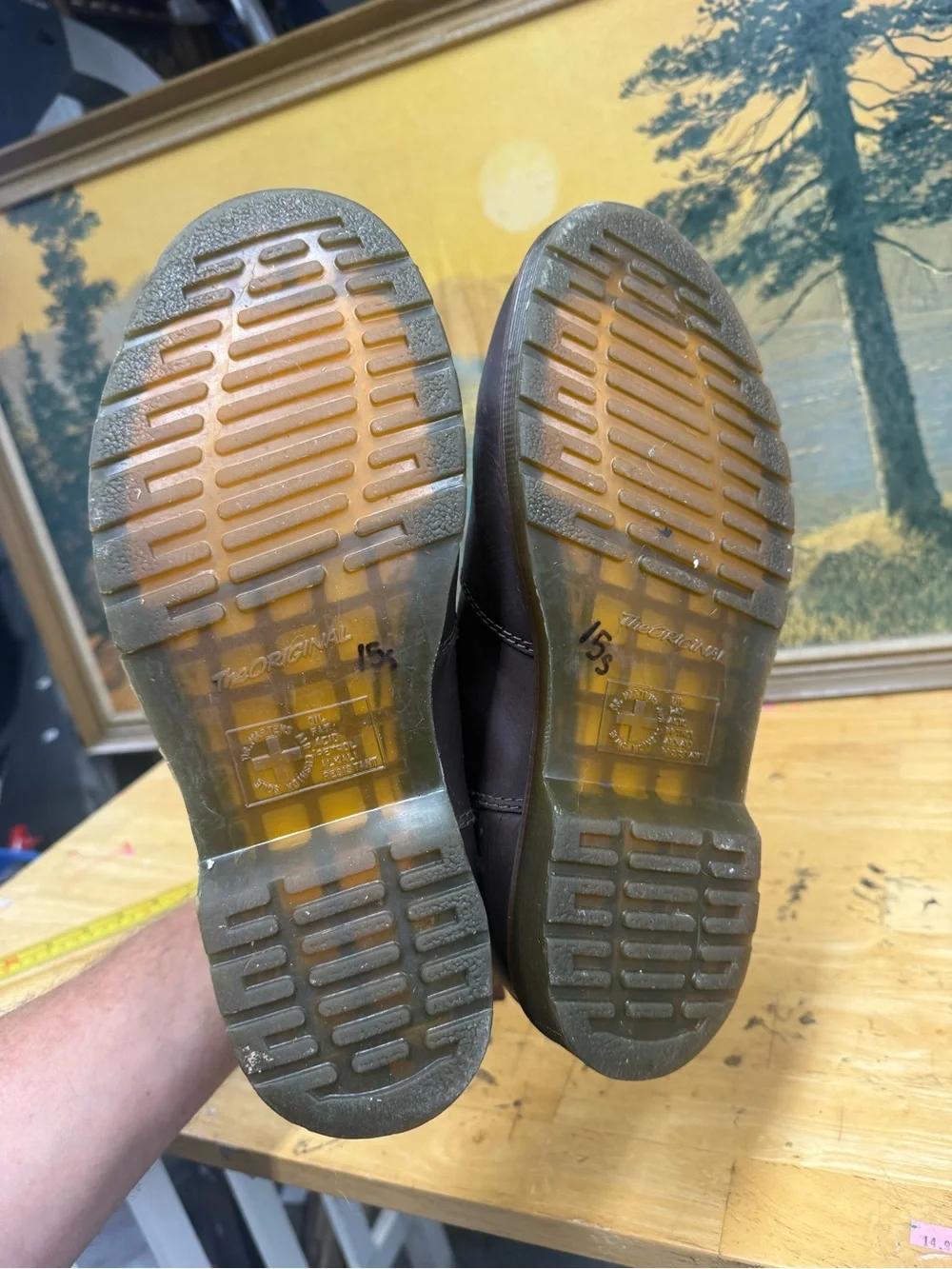 Dr Martens Air Ware Men's Brown Chelsea Work Boots - Classic Slip-On size 9M